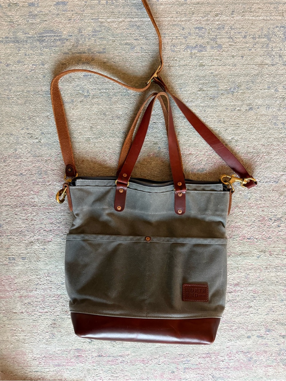 North End Bag Co Leather & Canvas Bag—The 76th Street | Virginia Beach Boutique